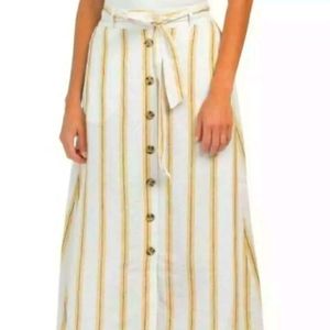 Cyntia Rowley Stripe cropped pull on Skirt